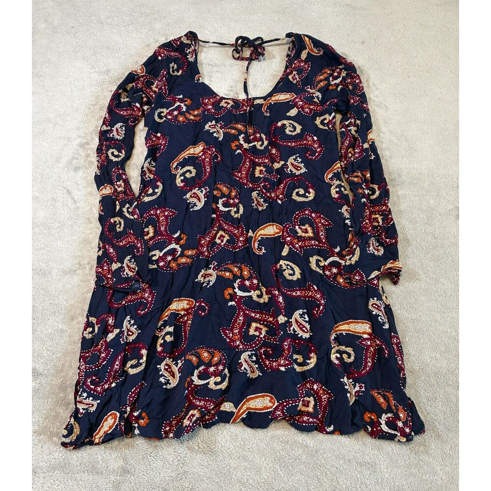Earthbound Trading Company Paisley Flowing Cut-Out Dress